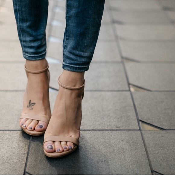 Steve Madden Nude Strappy Heels - Picture 2 of 8